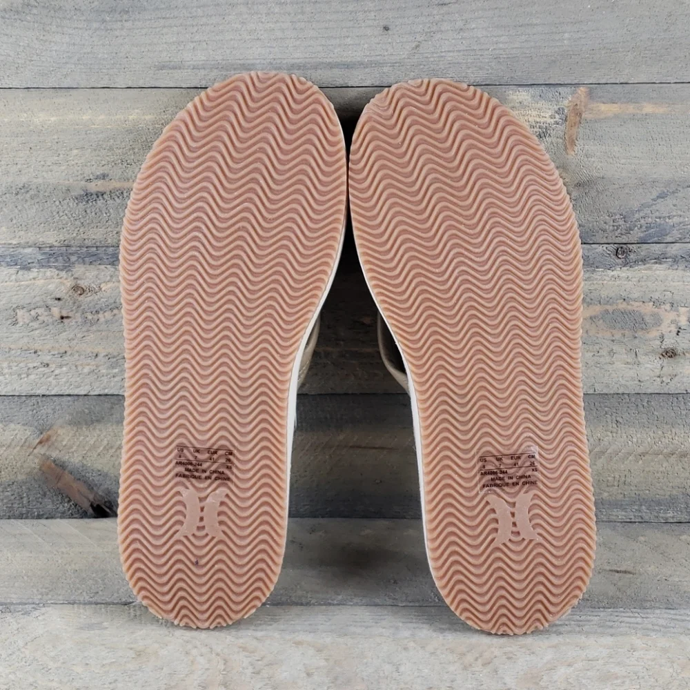 Hurley Lunar Leather Sandals Flip Flops Khaki